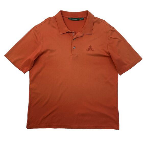 Bobby Jones Shirt Men L Large Gradiant Orange Boulders Course Polo Scottsdale AZ - Picture 1 of 15